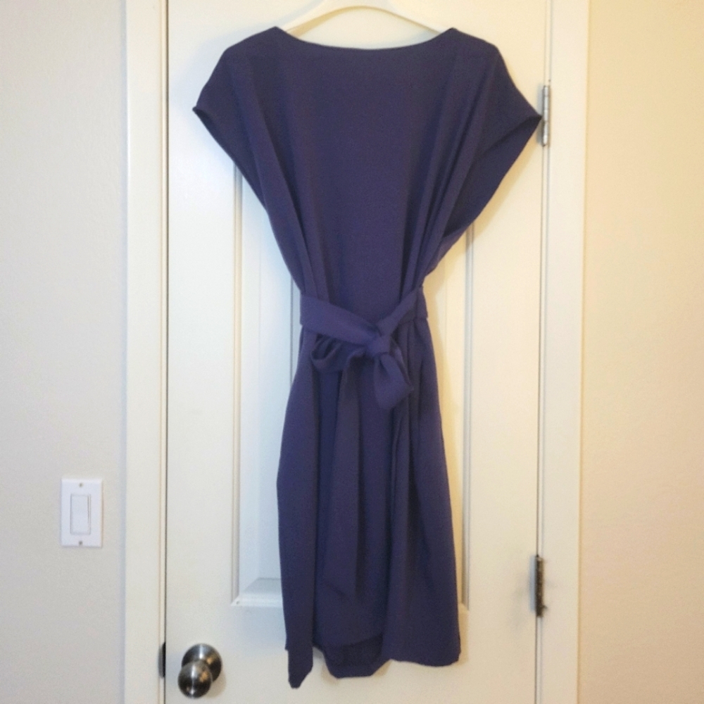 Belted sheath dress with pockets